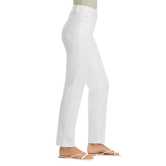 Eileen Fisher Organic Cotton High Rise Skinny Jeans White Denim Size 2 NWT - Picture 3 of 12